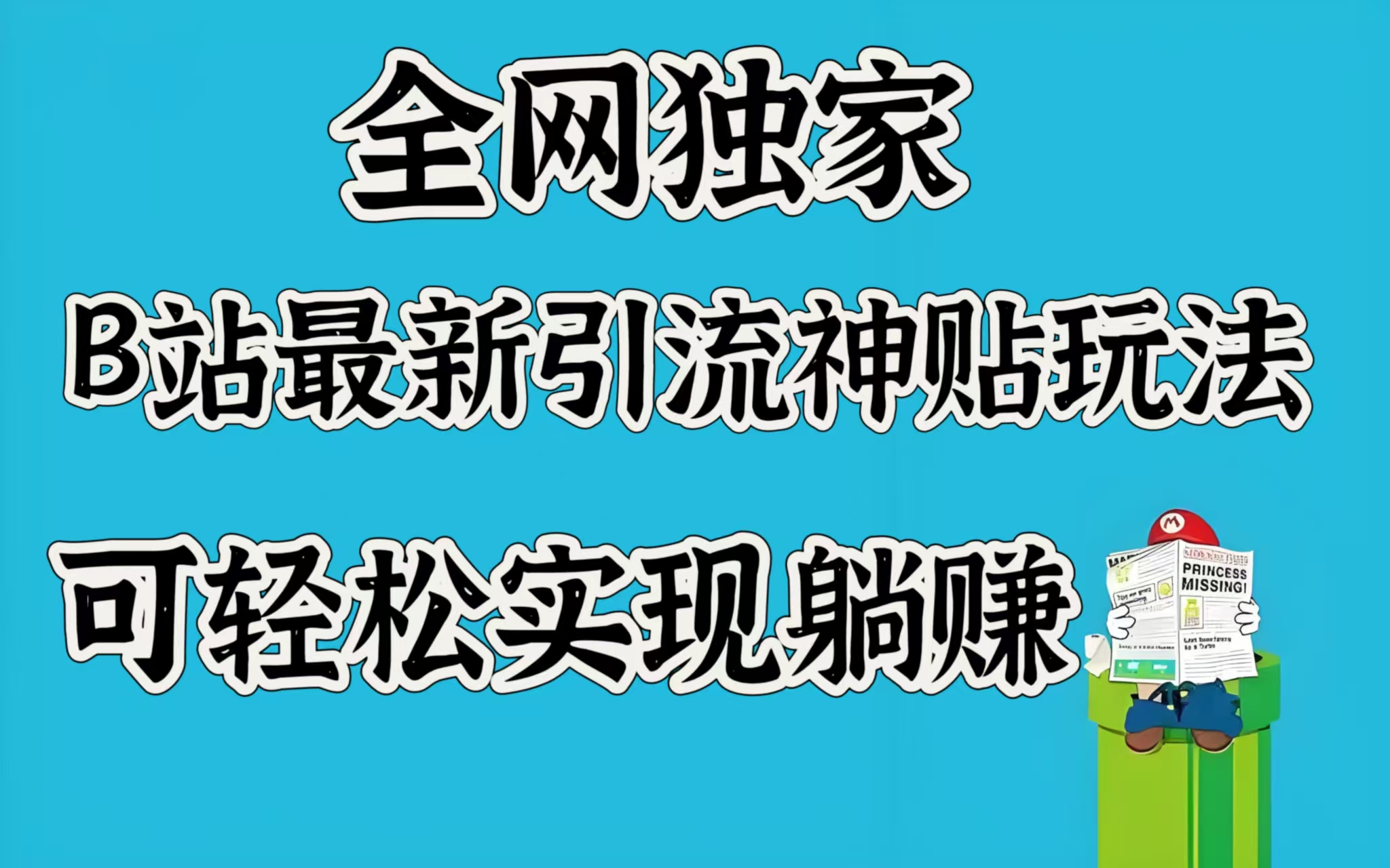 全网独家，B站最新引流神贴玩法，可轻松实现躺赚-时光论坛