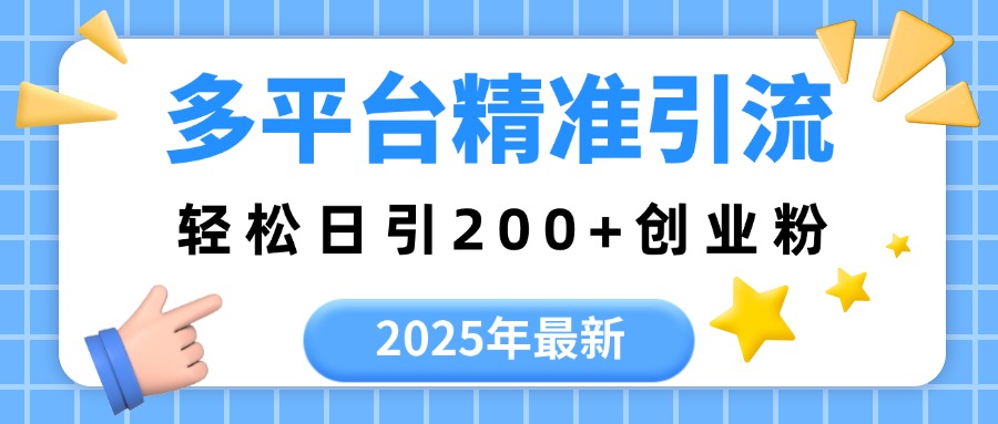 2025年最新多平台精准引流，轻松日引200+-时光论坛