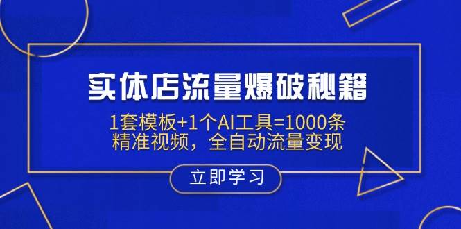 （14131期）实体店流量爆破秘籍：1套模板+1个AI工具=1000条精准视频，全自动流量变现-时光论坛