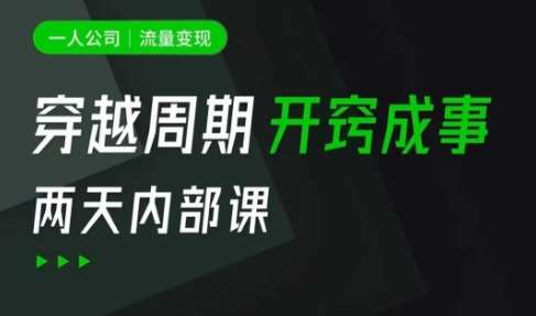 一人公司：流量变现课，一人公司的方法模型拆解， 拆解富人思维，流量思维，小老板思维等-时光论坛