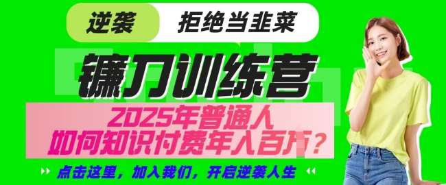 【网创项目终点站-镰刀训练营超级IP合伙人】25年普通人如何通过知识付费实现逆袭【揭秘】-时光论坛