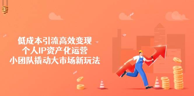 （14555期）低成本引流高效变现，个人IP资产化运营，小团队撬动大市场新玩法-时光论坛