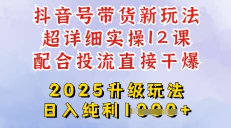 2025全新升级抖音带货玩法，一天纯利四位数，从剪辑到选品再到发布投流，超详细玩法揭秘-时光论坛