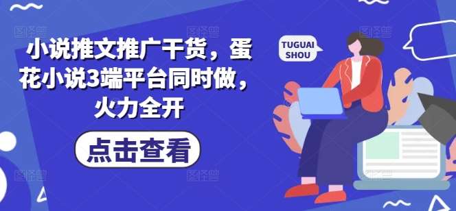 小说推文推广干货，蛋花小说3端平台同时做，火力全开-时光论坛