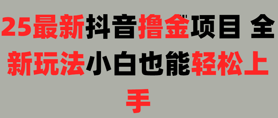 25最新抖音直播撸金项目，小白也能轻松上手！-时光论坛