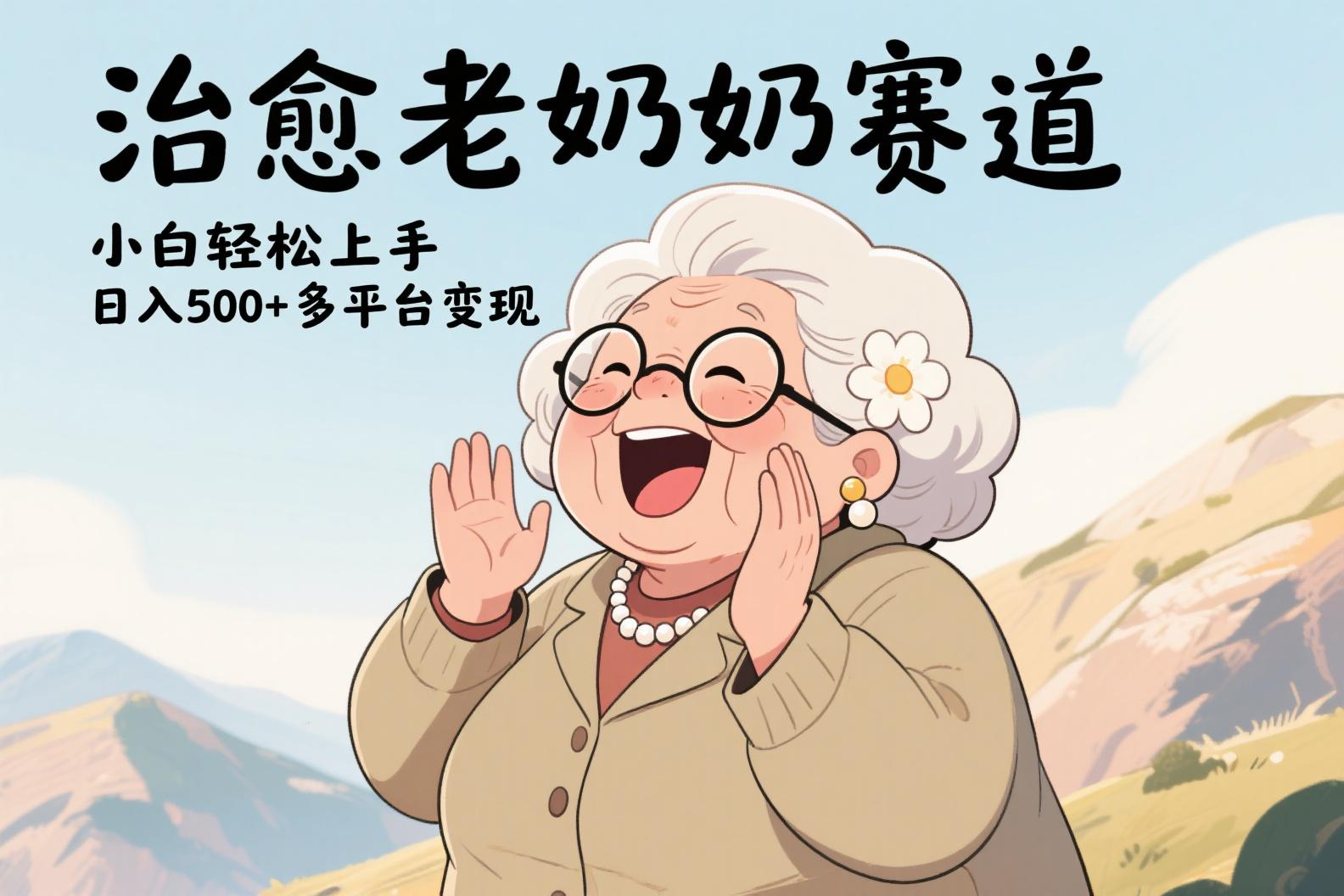 视频号治愈老奶奶赛道，小白轻松上手，日入500+多平台变现-时光论坛