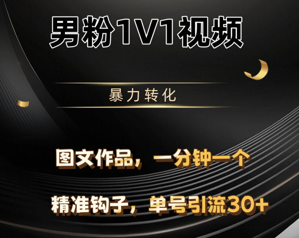男粉1V1视频，硬改摄像头，高客单暴力转化，单日600+-时光论坛