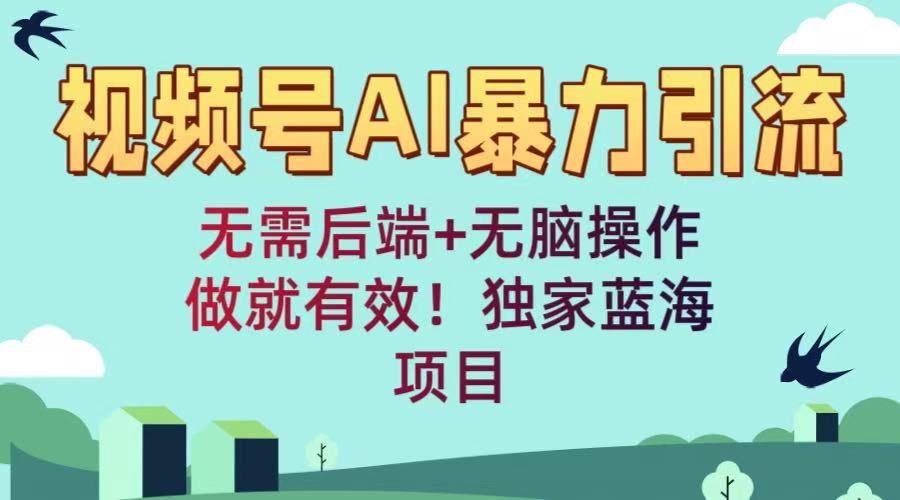 视频号AI暴力引流：无需后端+无脑操作，做就有效！独家蓝海项目-时光论坛