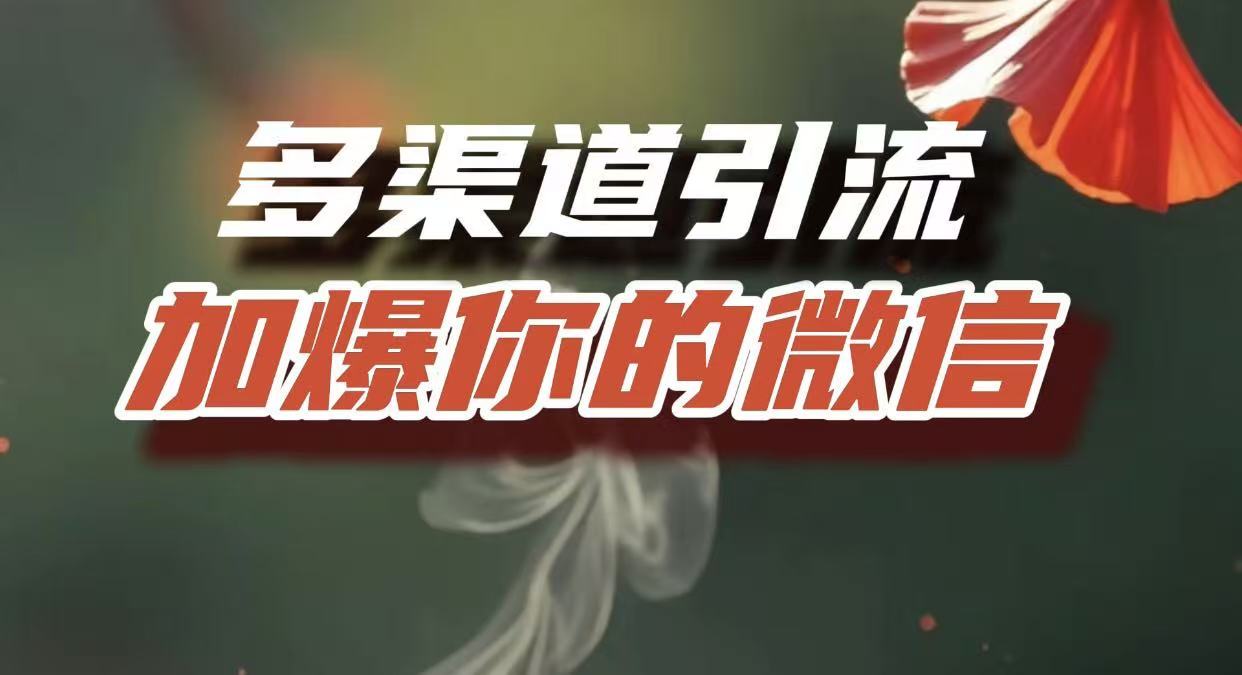 多渠道引流，加爆你的微信，把流量导入到私域，这是每一个想要在互联网赚钱的人必须掌握的底层能力-时光论坛