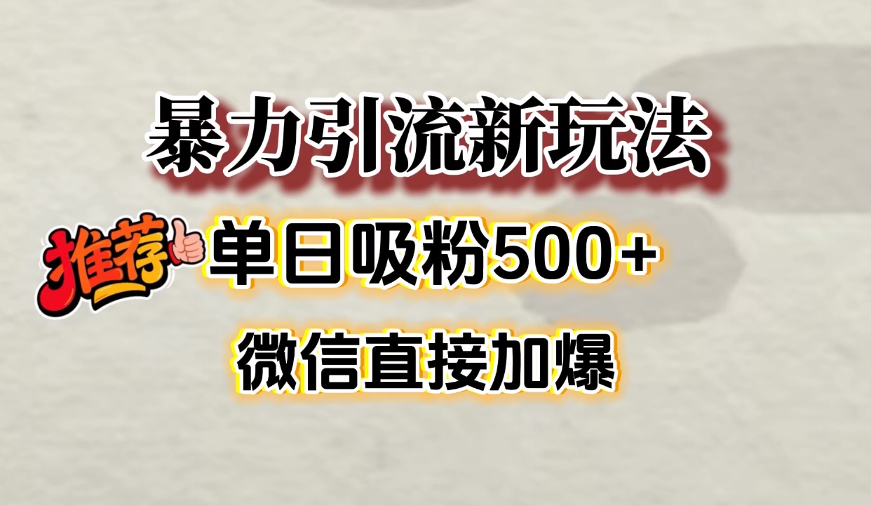 微信加爆的引流超级方法，单日吸粉500➕-时光论坛