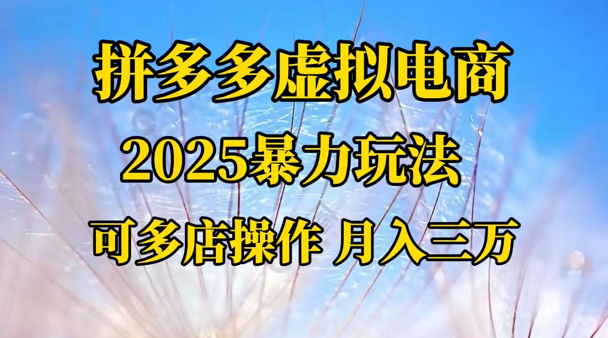 拼多多虚拟电商，不囤货不垫资的虚拟电商-时光论坛