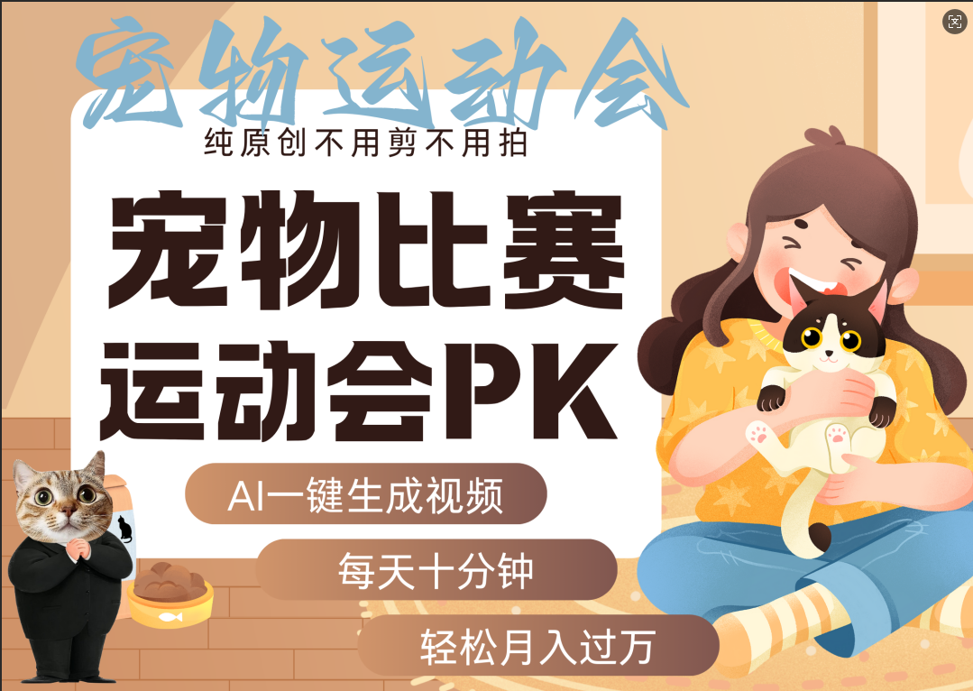 AI萌宠运动员跳水 射击  篮球  足球比赛   每天十分钟 附详细提示词文案库  代替做素材 卖提示词 卖虚拟资料  卖宠物产品 做宠物私人定制产品  带徒弟 带陪跑 卖课  创作者分成 月入5W+-时光论坛