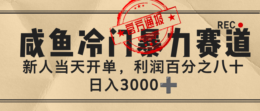 闲鱼，冷门暴力赛道，一单 80%利润，新人轻松日入 3000+-时光论坛