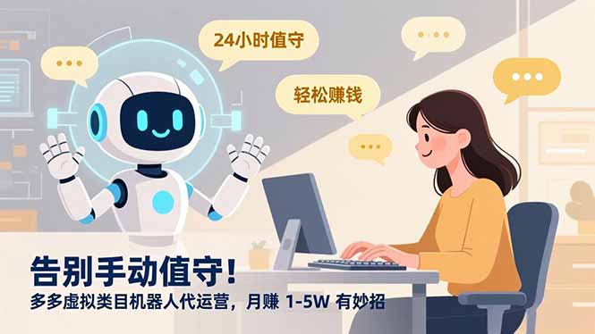 告别手动值守！多多虚拟类目机器人代运营，月赚 1-5W 有妙招-时光论坛