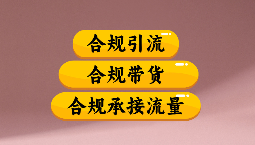 合规引流、合规并且高效地做带货、合规承接流量(揭秘)-时光论坛