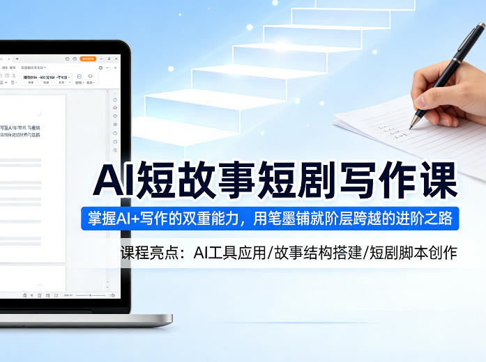 AI短故事短剧写作课，掌握AI+写作的双重能力，用笔墨铺就阶层跨越的进阶之路-时光论坛