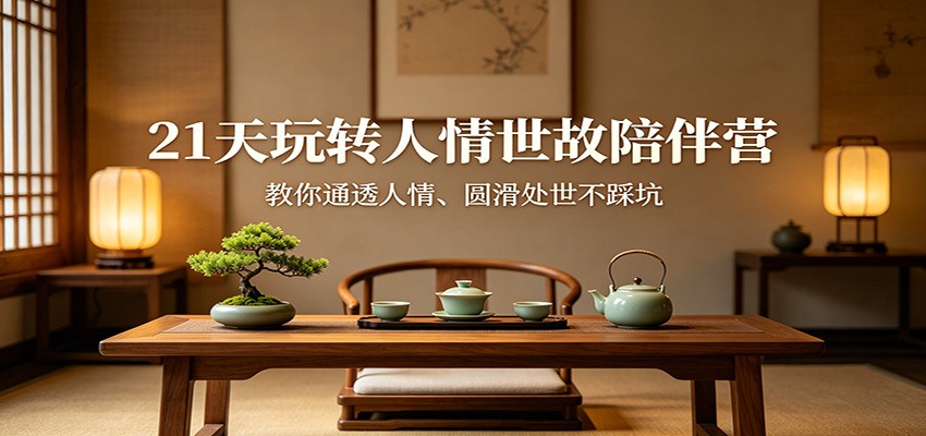 21天玩转人情世故陪伴营：教你通透人情、圆滑处世不踩坑-时光论坛
