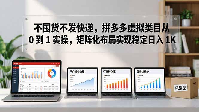 不囤货不发快递，拼多多虚拟类目从 0 到 1 实操，矩阵化布局实现稳定日入 1K-时光论坛
