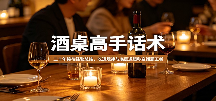 酒桌高手话术：二十年接待经验总结，吃透规律与底层逻辑秒变话题王者-时光论坛