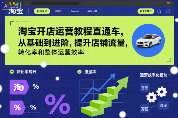 淘宝开店运营教程直通车，从基础到进阶，提升店铺流量，转化率和整体运营效率(更新26年4月20日)-时光论坛