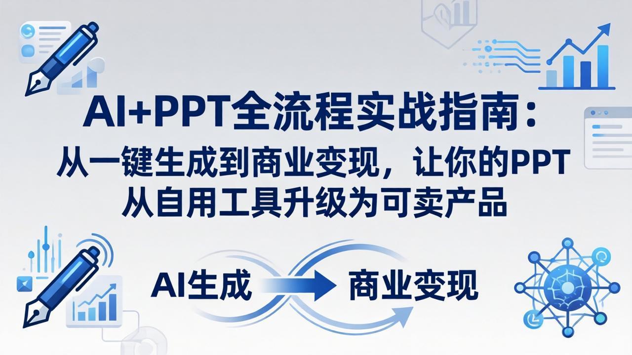 AI+PPT全流程实战指南-更新4月21：从一键生成到商业变现，让你的PPT从自用工具升级为可卖产品-时光论坛