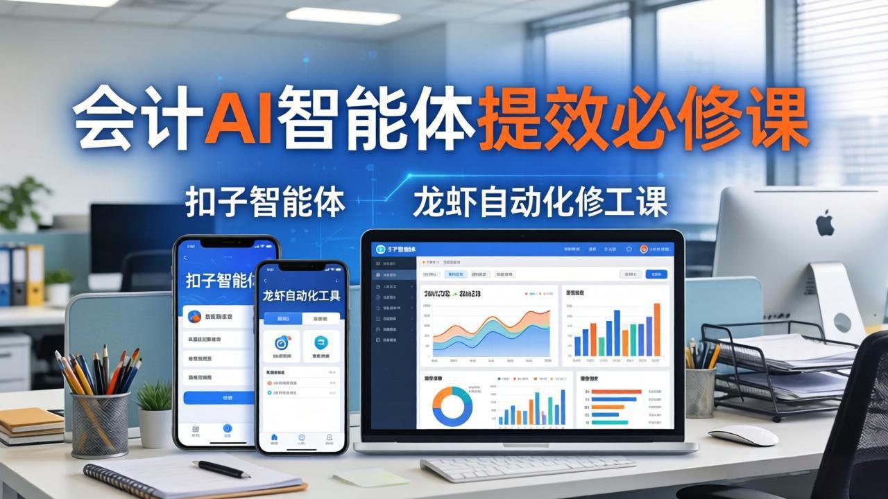 财务会计AI智能体提效必修课：扣子智能体+龙虾自动化+报表分析，一站式提升财务工作效率-时光论坛