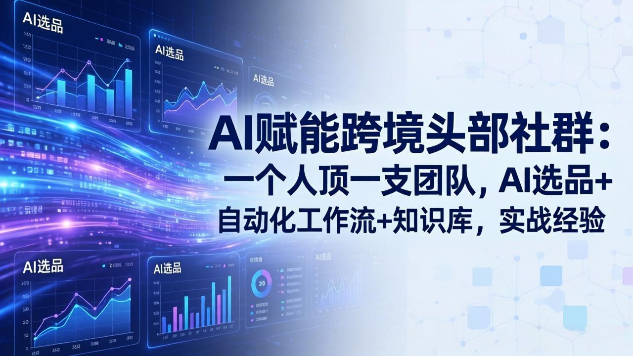 AI赋能跨境头部社群-更新4月23：一个人顶一支团队，AI选品+自动化工作流+知识库，实战经验-时光论坛