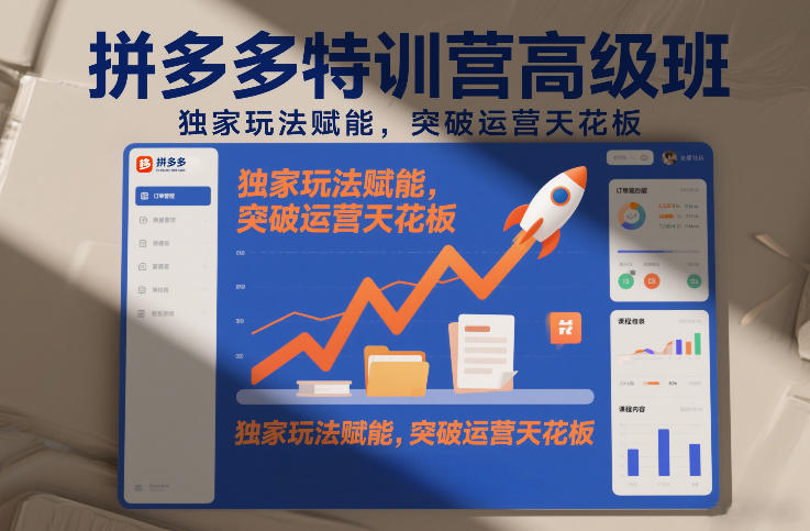 拼多多特训营高阶班，独家玩法赋能，突破运营天花板(更新26年4月24日)-时光论坛