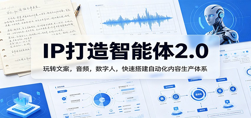 IP打造智能体2.0：玩转文案，音频，数字人，快速搭建自动化内容生产体系-时光论坛
