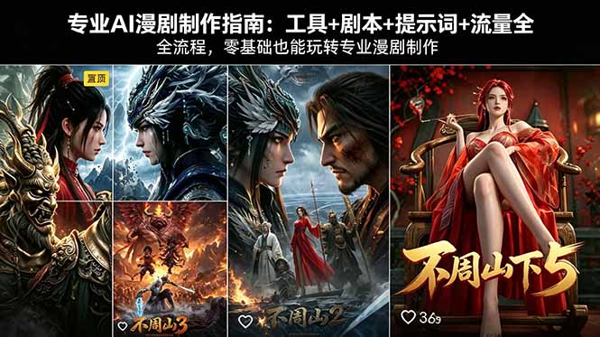 专业AI漫剧制作指南：工具+剧本+提示词+流量全流程，零基础也能玩转专业漫剧制作-时光论坛