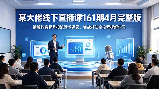 某大佬线下直播课161期4月完整版，拆解抖音起号投流话术运营，实战打法全流程拆解学习-时光论坛
