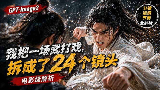 用GPT-Image2，把一段武打对决拆成24个连续镜头，从人物建立、动作衔接、运镜节奏，到情绪爆发-时光论坛
