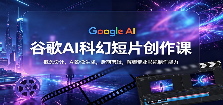 谷歌AI科幻短片创作课：概念设计，AI影像生成，后期剪辑，解锁专业影视制作能力-时光论坛