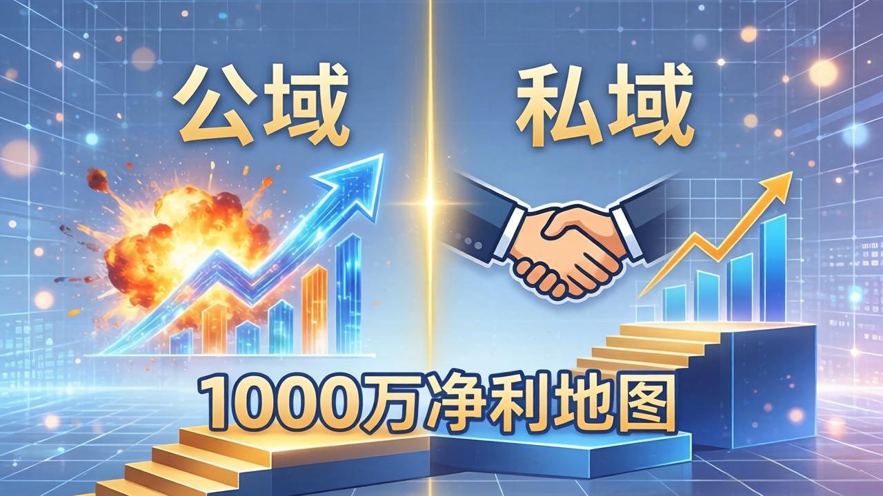 公域玩命出爆款，私域悄悄做成交：这套AI内训课，2026给你打通1000万净利的地图-时光论坛