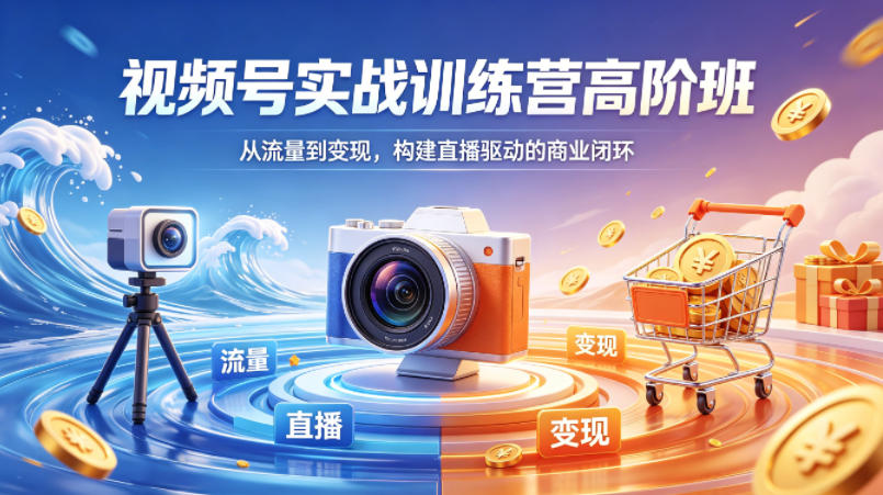 视频号实战训练营高阶班，从流量到变现，构建直播驱动的商业闭环(26年4月)-时光论坛