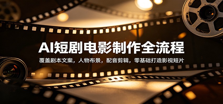 AI短剧电影制作全流程：覆盖剧本文案，人物布景，配音剪辑，零基础打造影视短片-时光论坛