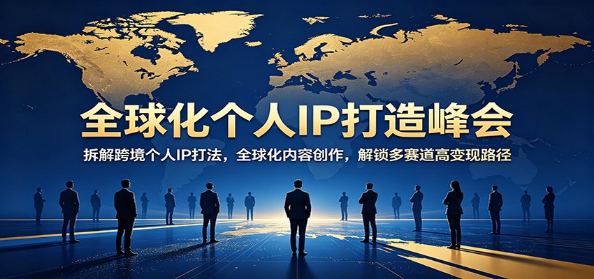 全球化个人IP打造峰会：拆解跨境个人IP打法，全球化内容创作，解锁多赛道高变现路径-时光论坛