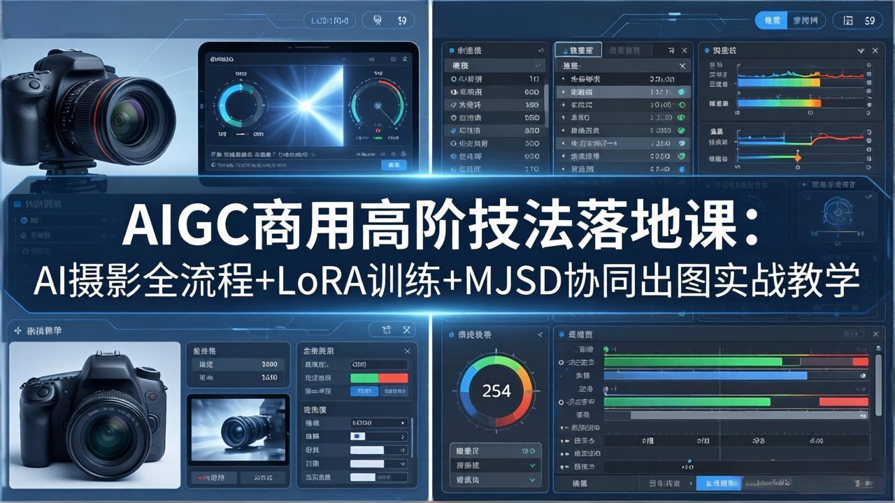 AIGC商用高阶技法落地课：AI摄影全流程+LoRA训练+MJSD协同出图实战教学-时光论坛