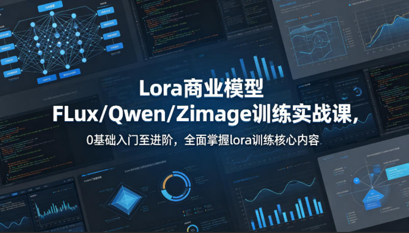 系统性学习Lora商业模型FLux／Qwen／Zimage训练实战课，0基础入门至进阶，全面掌握lora训练核心内容-时光论坛