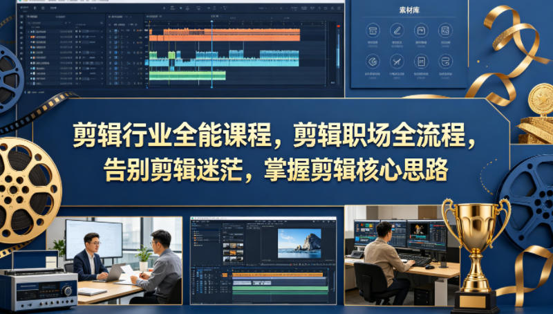 剪辑行业全能课程，剪辑职场全流程，告别剪辑迷茫，掌握剪辑核心思路-时光论坛