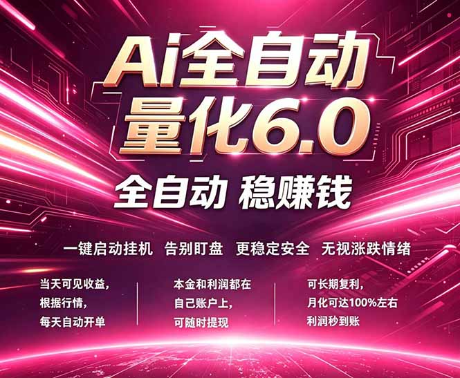 最新AI量化交易6.0，24小时自动运行，绿色稳定！日入1000+-时光论坛