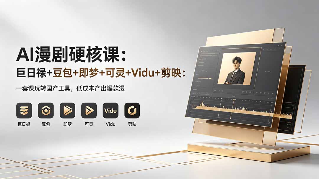 AI漫剧硬核课：巨日禄+豆包+即梦+可灵+Vidu+剪映：一套课玩转国产工具，低成本产出爆款漫剧-时光论坛